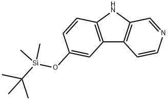 6-((tert-butyldimethylsilyl)oxy)-9H-pyrido[3,4-b]indole 结构式