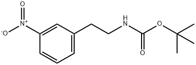 3-硝基苯乙基氨基甲酸叔丁酯 结构式