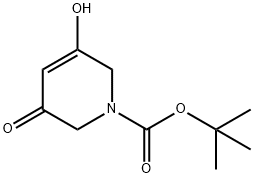 叔-丁基 3-羟基-5-氧亚基-5,6-二氢吡啶-1(2H)-甲酸基酯 结构式