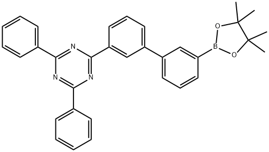 2,4-二苯基-6-(3-联苯基-3-硼酸频那酯)-1,3,5-三嗪 结构式