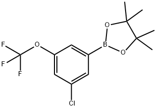 3-Chloro-5-(trifluoromethoxy)phenylboronic acid, pinacol ester 结构式