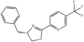 (S)-4-苄基-2-(5-(三氟甲基)吡啶-2-基)-4,5-二氢噁唑 结构式