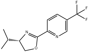 (S)-4-异丙基-2-(5-(三氟甲基)吡啶-2-基)-4,5-二氢噁唑 结构式