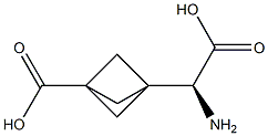 3-[(S)-氨基(羧基)甲基]双环[1.1.1]戊烷-1-羧酸 结构式
