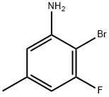 2-溴-3-氟-5-甲基苯胺 结构式