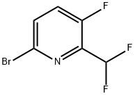3-氟-6-溴-2-二氟甲基吡啶 结构式