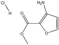 3-氨基呋喃-2-甲酸甲酯盐酸盐 结构式