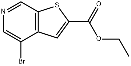 4-溴噻吩并[2,3-C]吡啶-2-羧酸乙酯 结构式