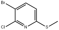 3溴2氯6 -(甲硫基)—吡啶 结构式