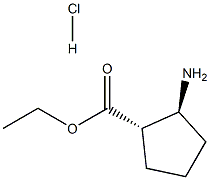 (1S,2S)-ETHYL 2-AMINOCYCLOPENTANECARBOXYLATE HYDROCHLORIDE 结构式