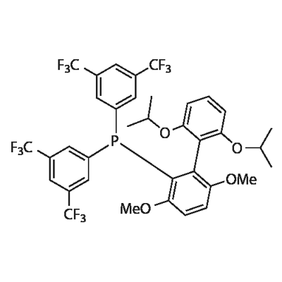 二[3,5-二(三氟甲基)苯基][3,6-二甲氧基-2',6'-二(异丙氧基)[1,1'-联苯]-2-基]膦 结构式