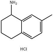 7-甲基-1,2,3,4-四氢萘-1-胺盐酸盐 结构式