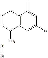 7-溴-5-甲基-1,2,3,4-四氢萘-1-胺盐酸盐 结构式