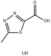 5-甲基-1,3,4-噻二唑-2-羧酸锂 结构式