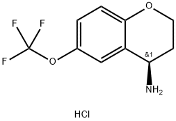 (R)-6-(三氟甲氧基)苯并二氢吡喃-4-胺盐酸盐 结构式