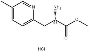 (S)-2-氨基-3-(5-甲基吡啶-2-基)丙酸甲酯盐酸盐 结构式