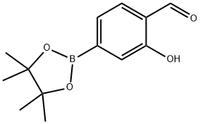 4-硼酸频哪醇酯-2-羟基苯甲醛 结构式