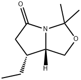 (7R,7AS)-7-乙基-3,3-二甲基-六氢吡咯并[1,2-C][1,3]噁唑-5-酮 结构式