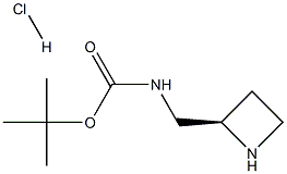 N-[(2R)-氮杂环丁烷-2-基甲基]氨基甲酸叔丁酯盐酸盐 结构式