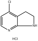 4-chloro-1H,2H,3H-pyrrolo[2,3-b]pyridine hydrochloride 结构式