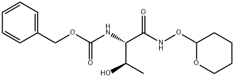 (2S,3R)-2-苄氧羰氨基-3-羟基-N-(四氢-2H-吡喃-2-基)氧基丁酰胺 结构式