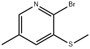 2-溴-5-甲基-3-(甲硫基)吡啶 结构式