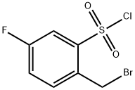 2-(Bromomethyl)-5-fluorobenzenesulphonylchloride 结构式