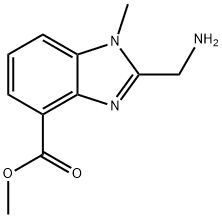 methyl 2-(aminomethyl)-1-methyl-1H-1,3-benzodiazole-4-carboxylate 结构式
