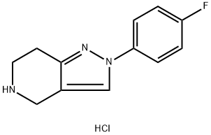 2-(4-氟-苯基)-4,5,6,7-四氢-2H-吡唑并[4,3-C〕吡啶盐酸盐 结构式