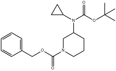 1-CBZ-3-[BOC(环丙基)氨基]哌啶 结构式