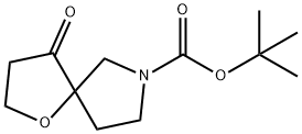 4-氧代-1-氧杂-7-氮杂螺[4.4]壬烷-7-羧酸叔丁酯 结构式