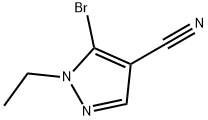 5-溴-1-乙基-1H-吡唑-4-甲腈 结构式