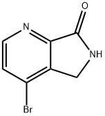 4-溴-5,6-二氢-吡咯并[3,4-B]吡啶-7-酮 结构式