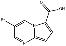 3-溴H-吡咯并[1,2-A]嘧啶-6-羧酸 结构式