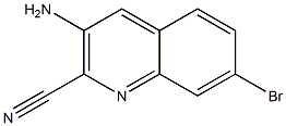 3-Amino-7-bromoquinoline-2-carbonitrile 结构式