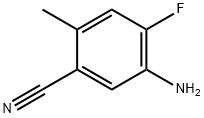 5-氨基-4-氟-2-甲基苄腈 结构式