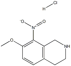 7-甲氧基-8-硝基-1,2,3,4-四氢异喹啉盐酸盐 结构式