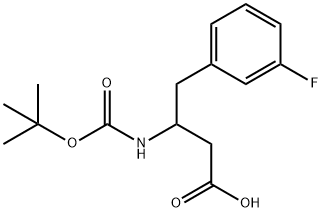 3-(BOC-氨基)-4-(3-氟苯基)丁酸 结构式