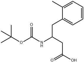 3-(BOC-氨基)-4-(邻甲苯基)丁酸 结构式