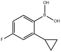 (2-环丙基-4-氟苯基)硼酸 结构式