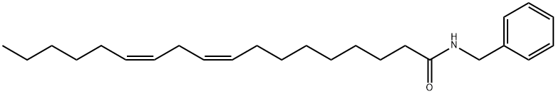 N-苄基-(9Z,12Z)-十八碳二烯酰胺 结构式