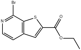 7-溴噻吩并[2,3-C]吡啶-2-甲酸乙酯 结构式