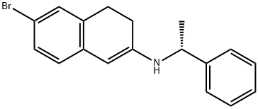 (R)-6-溴-N-(1-苯基乙基)-3,4-二氢萘-2-胺 结构式