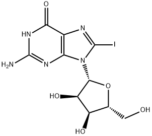 8-碘-鸟苷 结构式