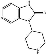 1,3-二氢-3-(4-哌啶基)-2H-咪唑并[4,5-C]吡啶-2-酮 结构式