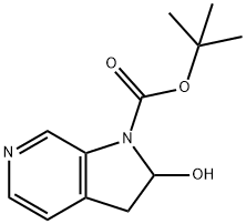 tert-butyl 2-hydroxy-2,3-dihydro-1H-pyrrolo[2,3-c]pyridine-1-carboxylate 结构式