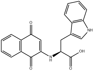 N-(1,4-Dihydro-1,4-dioxo-2-naphthalenyl)-L-tryptophan 结构式