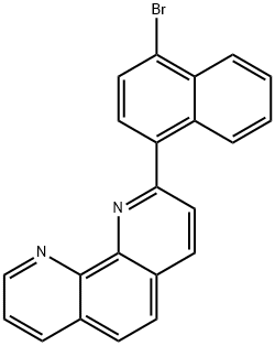 2-(4-溴-1-萘基)-1,10-菲啰啉 结构式
