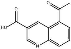 5-乙酰基喹啉-3-羧酸 结构式