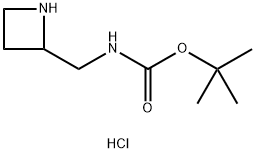 N-[(氮杂环丁烷-2-基)甲基]氨基甲酸叔丁酯盐酸盐 结构式